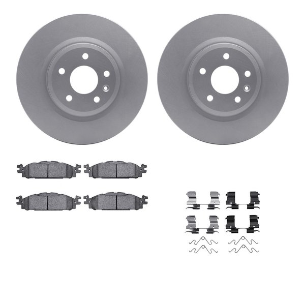 Dynamic Friction Co 4212-54005, Geospec Rotors with Heavy Duty Brake Pads includes Hardware, Silver 4212-54005